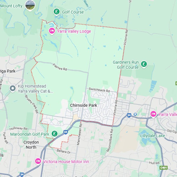 Chirnside Park map area